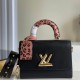 LV Twist MM Handbag in Epi Grained Leather With Leopard Print Top Handle 3 Colors 23cm