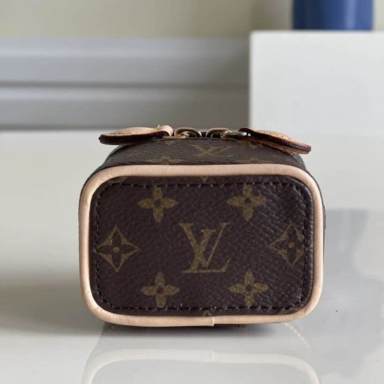LV Vainty Super Mini Handbag in Monogram Coated Canvas 2 Colors 6.5cm