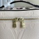 LV Vainty Nice Mini Bag In Monogram Embossed Leather With Leopard Flap 20cm