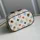 LV Vainty PM Handbag in Monogram Coated Canvas With Printed Red Hearts 2 Colors 19cm