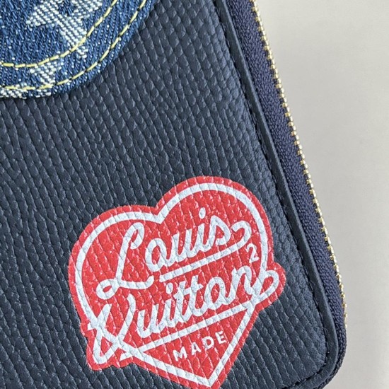 LV Wallet Monogram Denim Taurillon Leather