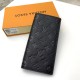 LV Brazza Wallet Black Monogram Taurillon Leather