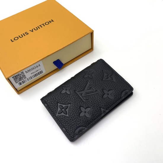 LV Pocket Organizer Black Monogram Taurillon Leather