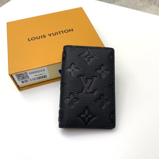 LV Pocket Organizer Black Monogram Taurillon Leather