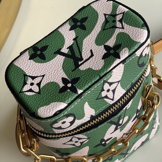 LV Phone Box in Camouflage Canvas 11cm