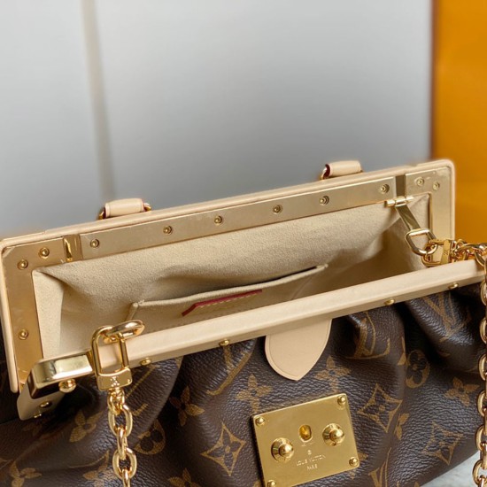 LV Clutch In Monogram Coated Canvas 28cm