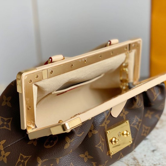 LV Clutch In Monogram Coated Canvas 28cm
