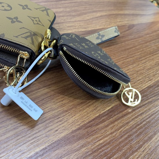 LV Trio Pouch in Monogram Coated Canvas 19.5cm