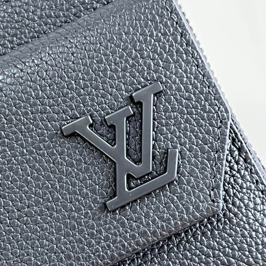 LV Aerogram Long Wallet in Grained Cowhide Leather 20cm