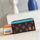LV Coin Card Holder In Monogram Coated Canvas With Number 7 Print 8cm