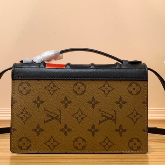 LV Book Chain Wallet In Monogram Reverse Coated Canvas 20cm