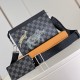 LV Gaston Wearable Wallet In Damier Graphite Coated Canvas With Wild Animals Print 22cm