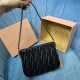 Miu Miu Sassy Matelassé Nappa Leather Handbag 5BA200 20cm 4 Colors