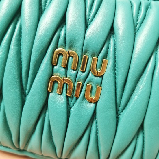 Miu Miu Wander Matelasse Nappa Leather Hobo Bag 5BC125 23cm 9 Colors