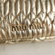 Miu Miu Crystal Cloque Nappa Leather Shoulder Bag 5BD417 22.5cm 3 Colors