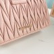 Miu Miu Matelasse Nappa Leather Bag Flap With Magnetic Snap And Jeweled Buckle 5BH095 18cm 4 Colors