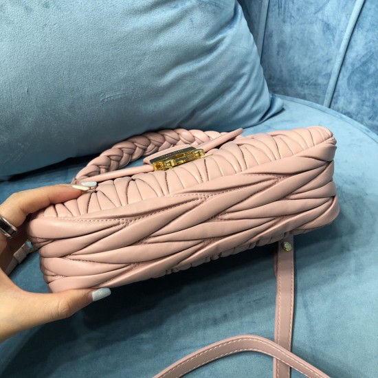 Miu Miu Coffer Matelasse Nappa Leather Handbag 5BH188 5 Colors