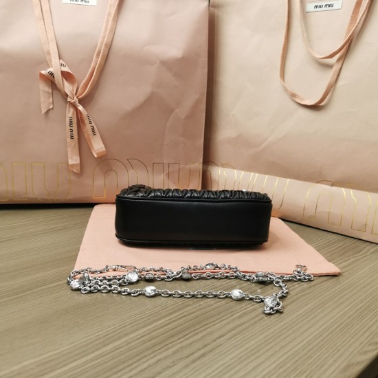 Miu Miu Nappa Leather Shoulder Bag 5BH211 16.5cm 4 Colors
