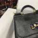 DG Medium Sicily Handbag In Iguana Print Leather With DG Logo 5 Colors