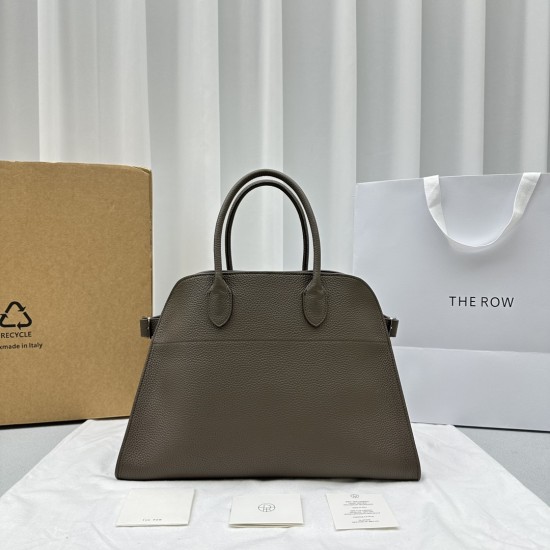 The Row Margaux 15 Grained Leather Bag 2 Colors