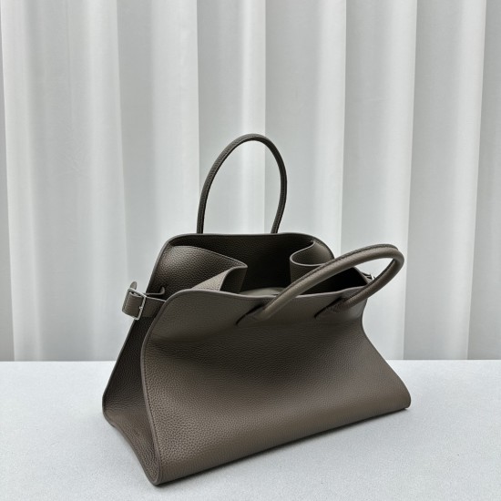 The Row Margaux 15 Grained Leather Bag 2 Colors