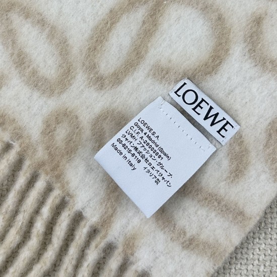 Loewe Scarf in Apaca And Wool Blended 2 Colors