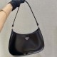 Prada Cleo Black Brushed Leather Shoulder Bag 1BC499 14 Colors