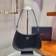 Prada Cleo Black Brushed Leather Shoulder Bag 1BC499 14 Colors