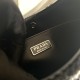 Prada Cleo Black White Jacquard Knit And Leather Bag 1BC499