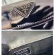 Prada Cleo Silver Brushed Leather Mini Bag 1BH188