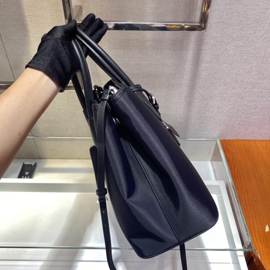 Prada Medium Nylon And Saffiano Leather Double Bag 1BG775J 33cm