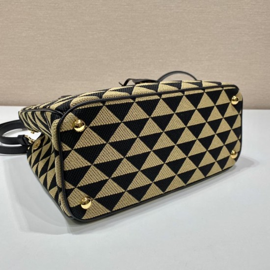 Prada Small Prada Galleria Jacquard Fabric Bag 1BA863