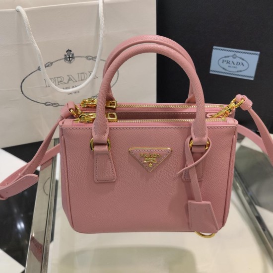 Prada Galleria Petal Pink Saffiano Leather Micro-Bag 1BA906A 4 Colors