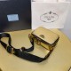 Prada Small Saffiano Leather Prada Brique Bag messenger Bag Golden 19cm 2VH070