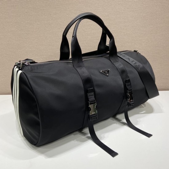Prada Adidas For Prada Black Re-Nylon Duffle Bag 2VC015