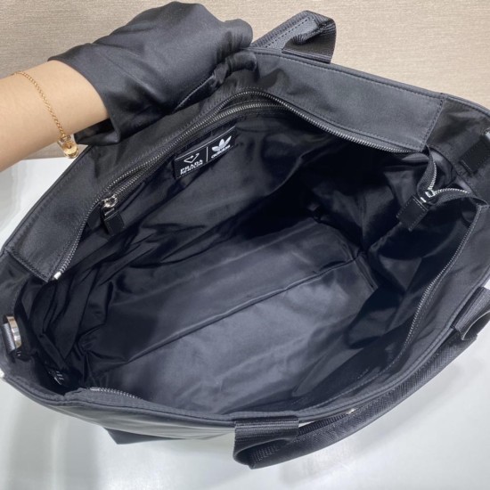 Prada Adidas For Prada Black Re-Nylon Shopping Bag 2VG090