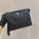Prada Black Re-Nylon And Saffiano Leather Necessaire 2NE789