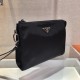 Prada Black Re-Nylon And Saffiano Leather Necessaire 2NE789