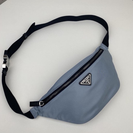 Prada Blue Re-Nylon And Saffiano Leather Belt Bag 2VL033