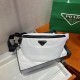 Prada White Re-Nylon And Saffiano Leather Belt Bag 2VL033