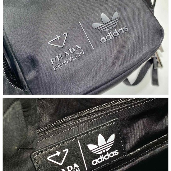 Prada Adidas For Prada Black Re-Nylon Backpack 2VZ135