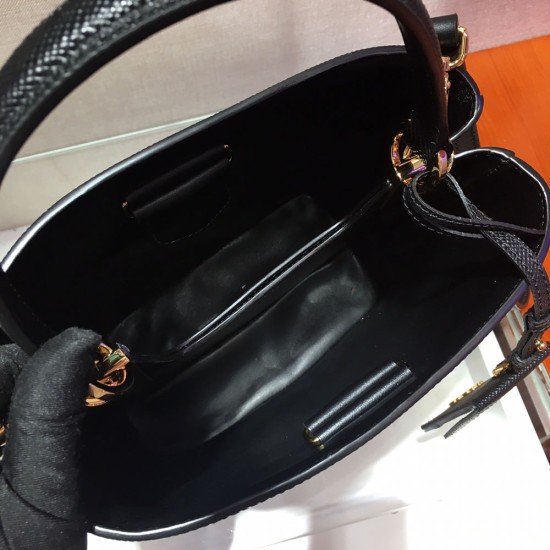 Prada Raffia And Saffiano Leather Prada Panier Bag 1BA212 17.5cm 21.5cm 3 Colors