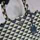 Prada Large Prada Symbole Jacquard Fabric Handbag Tote Bag 1BA356