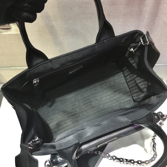 Prada Black Nylon Tote Bag 1BG364