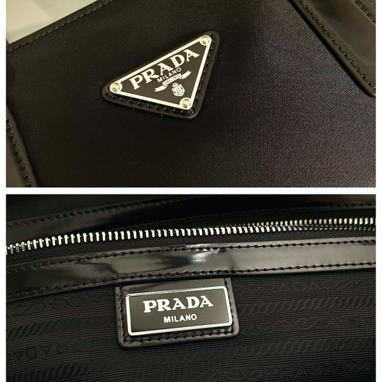 Prada Re-Nylon And Leather Tote 2VG071