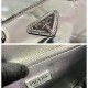 Prada Small Silver Brushed Leather Tote 1BA331