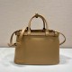 Prada Buckle Medium Leather Handbag With Double Belt 35cm 2 Colors 1BA417