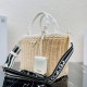 Prada Tote Bag In Raffia Effect Weaving Handbag 26cm 3 Colors 1BG835
