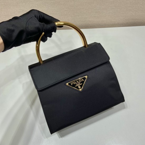 Prada Tote Bag In Nylon With Metal Handle 21cm 2 Colors 1BH608