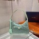 Prada Satin Re-Edition 2000 Mini-Bag With Artificial Crystals 1NE515